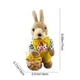 thumbnail image 3 of Decoraciones de Pascua, adornos de Pascua, regalos de Pascua, adorno de conejito tejido con hierba, estilo bosque, decoración de esquina, diseño de jardín, adorno de madera, 3 of 7