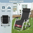 thumbnail image 2 of QRKD Comfy Folding Chair, Folding Reclining Lounge Chair with Removable Cushion for Living Room, Flexible Patio Recliner Folding Chairs for Indoor and Outdoor,Urban Concrete Gray, 2 of 7