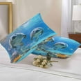 thumbnail image 2 of Waterproof Throw Pillow Covers Set of 2, 20x12 Inch Blue Seal Coastal Decorative Pillowcases Outdoor Pillow Slip Cushion Covers Set for Couch Tent Nautical Summer Beach Ocean, 2 of 7