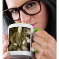 thumbnail image 2 of 3drose, Teddy Roosevelt at His Desk Stereoview, 15oz Two-tone Green Mug, 2 of 6