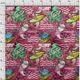thumbnail image 4 of oneOone Velvet Magenta Fabric Ocean Life Sewing Craft Projects Fabric Prints By Yard 58 Inch Wide, 4 of 5