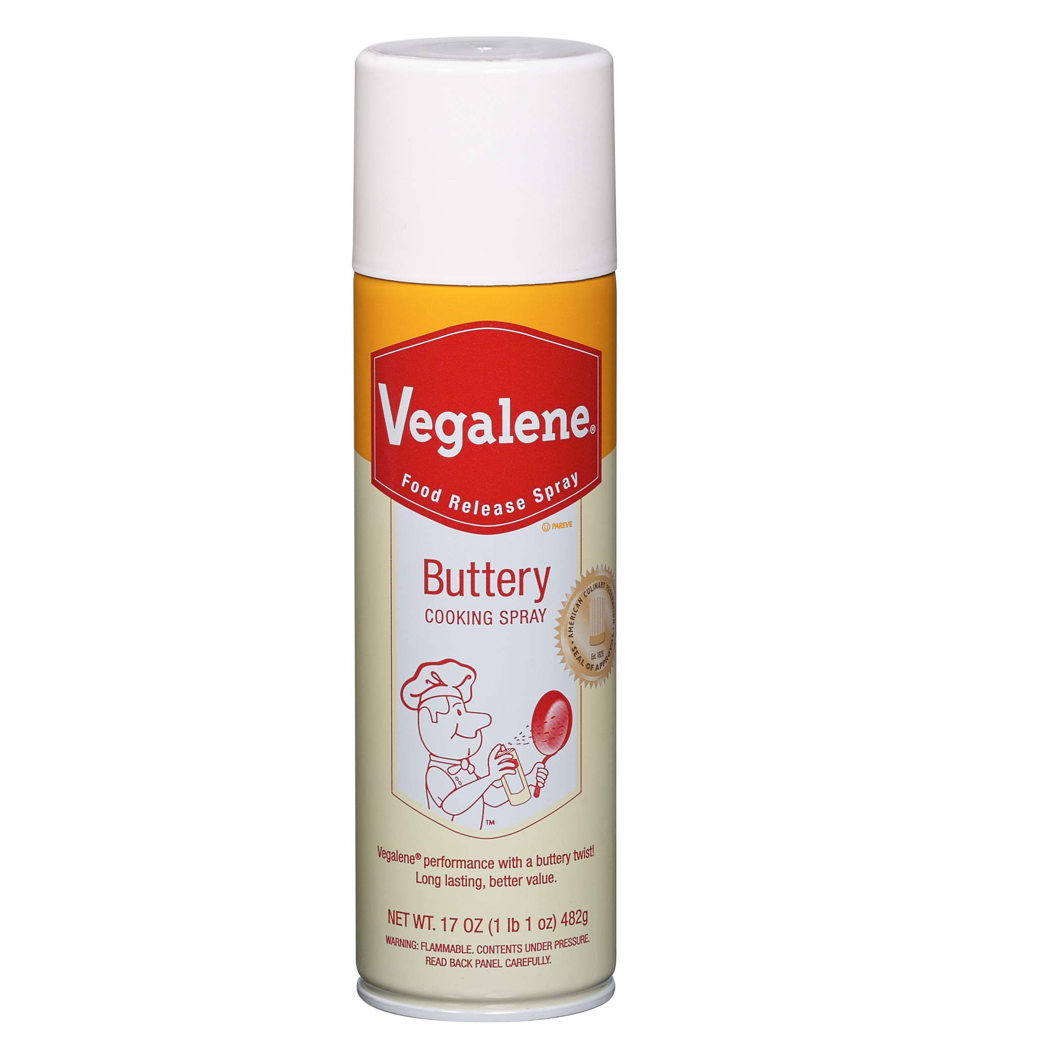 Vegalene Buttery Food Release Pan Spray Aerosol Cans, 17 Ounce (6 Pack