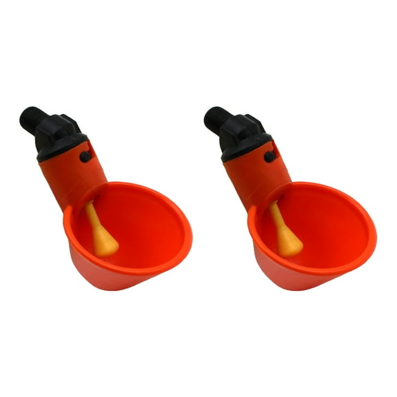 RAParts 2 Automatic Waterer Drinker Cups Chicken Coop Poultry Chook Bird Turkey Drink