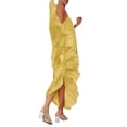 thumbnail image 2 of Vestido largo Sin mangas SAYOO con lazo Sin espalda color sólido ajuste holgado bolsillos laterales, 2 of 5