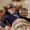 thumbnail image 4 of Power Lift Leather Recliner Chair with Lumbar Support and Adjustable Headrest for Elderly Camel, 4 of 9