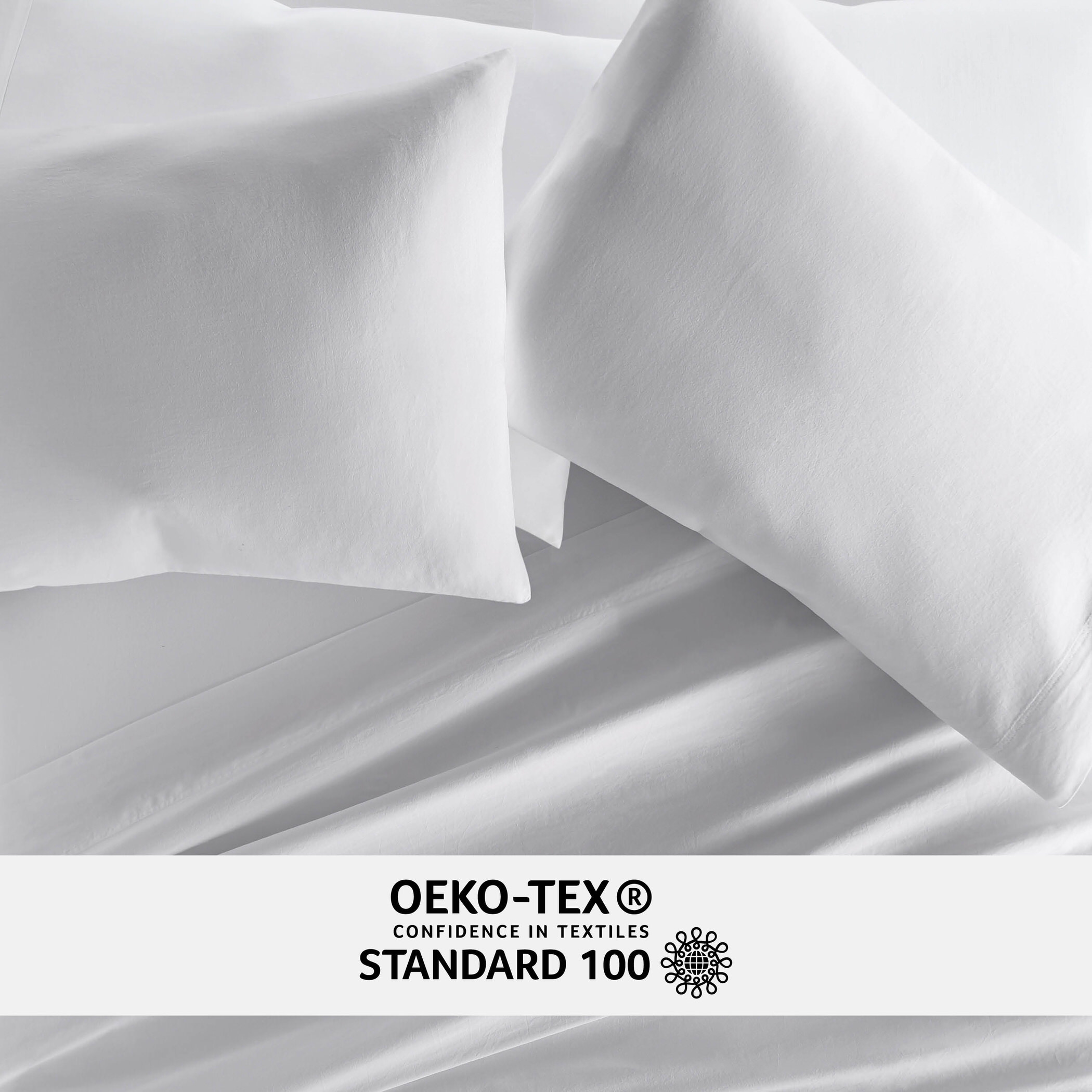 Light Gray 300TC Cotton Cooling Pillow Case Set, Standard/Queen, by Noble Linens