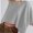 Light gray, variant on Women's Sleeve Crewneck T Shirts Loose Casual Summer Tops Comfy Basic Tees