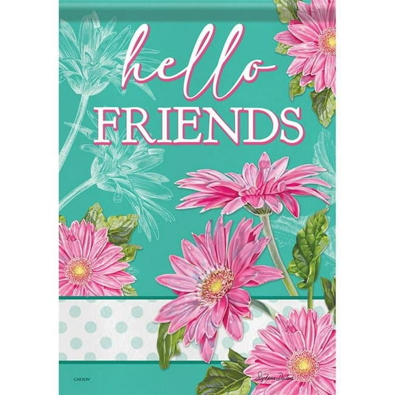 Carson 53041 Garden Flag - Pink Gerberas