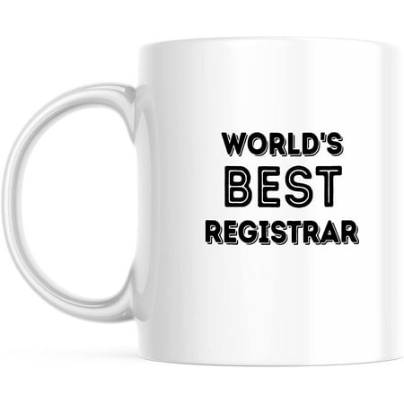 

Custom World s Best Registrar Coffee Mug Cup Gift 11oz