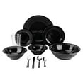 thumbnail image 2 of 10 Strawberry Street Nova Black Round 62-Piece Stoneware Dinnerware Set, Service for 6, 2 of 10