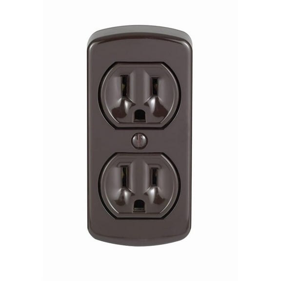 Leviton 15A 125V Brown 2 Pole Grounded Duplex Outlet Receptacle