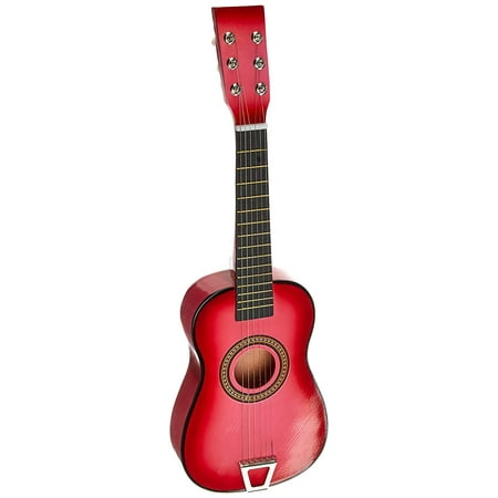 Starting Acoustic Guitar Sleek Shine Classy Hot Pink Classic Acoustic 6 Stringed Musical Guitar Instrument, Great For Starting To Learn Guitar ()