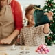 thumbnail image 5 of Bolsa de regalo de terciopelo con cordón y estampado de pentagrama | Bolsas para dulces y golosinas navideñas | Bolsita decorativa pequeña para dulces, regalos y recuerdos de fiesta, 5 of 6