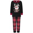 thumbnail image 2 of Hirigin Family Christmas Pajamas Matching Sets Elk Print Long Sleeve Round Neck Tops/Romper Plaid Trousers, 2 of 9