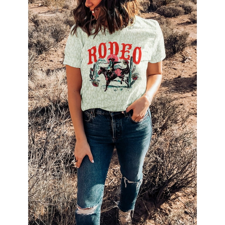 Women's Wrangler Short Sleeve Vintage Rodeo Graphic Tee in Bright White