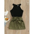 thumbnail image 3 of Bagilaanoe Toddler Baby Girls Skirt Set Sleeveless Halter Tee Tops A-line Button Skirts Outfits Children Summer Clothes, 3 of 8