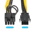 thumbnail image 4 of PCIe Cable 6 Pin to Dual 8 Pin (62) Male GPU Cable Extension PCI Express Power Adapter Cable 220mm/8.7" , 2pcs, 4 of 6