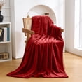 thumbnail image 3 of IR Imperial Rooms Fleece Bed Throw Blanket, Plush, Travel and Couch Fuzzy, Cozy Washable Ultrasoft Twin Size Burgundy, 3 of 7