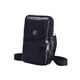 thumbnail image 4 of Bolsa de teléfono de cuero de vaca para hombres bandolera con cremallera de color sólido (Negro) Likrtyny Para Estrenar, 4 of 9