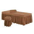 thumbnail image 2 of GUOOL 190x70cm Beauty Massage Bedding Set Pillowcase Stool Cover - Coffee, 2 of 9