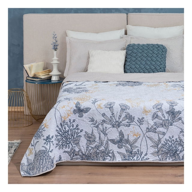Edredón Ligero Pinsonic Doble Vista con Fundas de Almohada Esquimal (Normandia, Matrimonial)