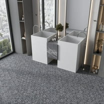 Stellare 11 x 12 in. Honed Charcoal Gray, Black Terrazzo, Marble Mosaic Hexagon Wall and Floor Tile (4.38 sq ft/case) - 5 Pack