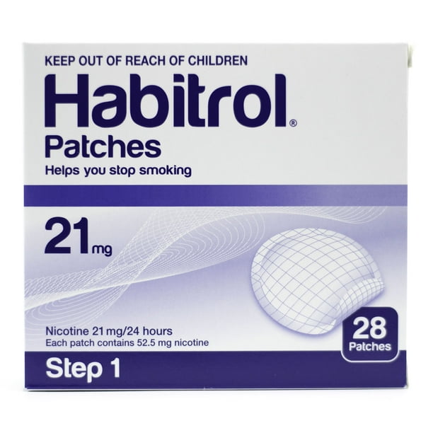 Step 1 Habitrol 28 Count Transdermal Patch 21mg 24 Hr Quit Smoking Aid Walmart Com Walmart Com