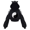 thumbnail image 1 of Heliisoer Chat Femmes Oreille Pull à Manches Longues Sweat à Capuche Chemisier Mignon, 1 of 7