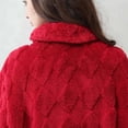 thumbnail image 4 of Wancir Robe Winter Bathrobe Women Loose Loungewear Sweet Tender Robe Fleece Coral Warm Robes Pink Grey, 4 of 9