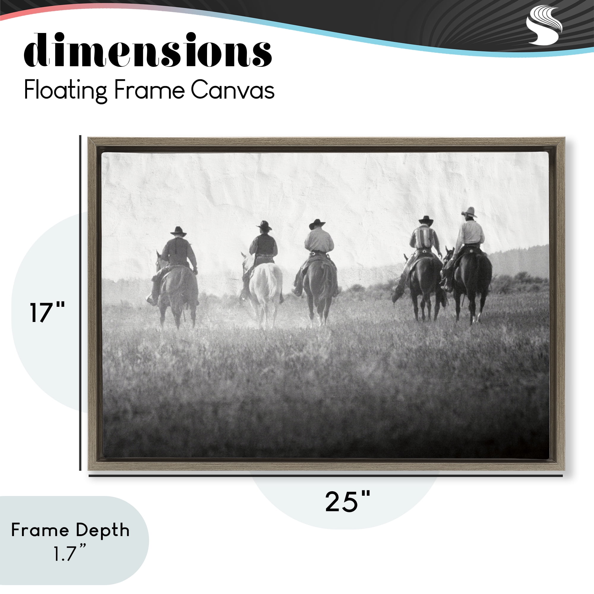 Stupell Industries Riding Toward The Horizon Brown Framed Floater Canvas Wall Art, design by Superstock