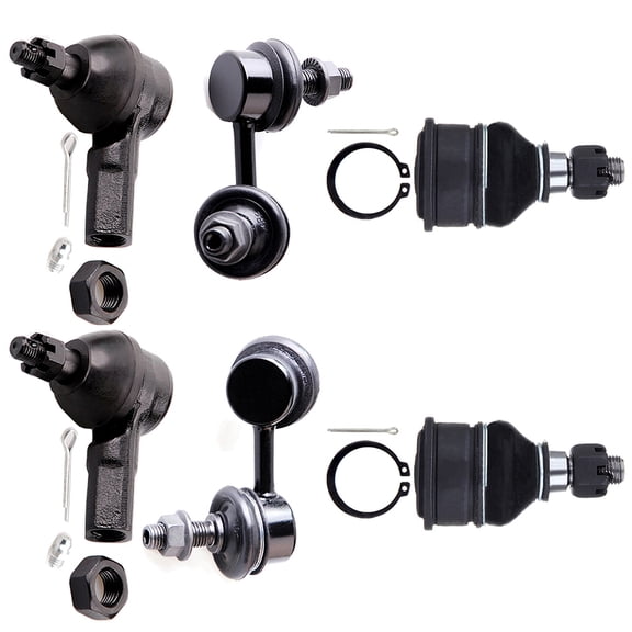Scitoo 6pcs Suspension Kit 2 Outer Tie Rod End 2 Lower Ball Joint 2 Front Sway Bar End Link fit 2001-2005 Acura EL 2003-2005 Honda Civic
