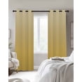 thumbnail image 3 of Orange Yellow Ombre Blackout Curtains 72 Inches Long for Bedroom,Modern Abstract Art Gradient Aesthetics Thermal Insulated Room Darkening Black Out Window Curtain Panels Grommet Living Room Drapes, 3 of 8