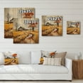 thumbnail image 4 of Designart "Orange Farm Autumn horizon I" Farmhouse Print on Natural Pine Wood, 4 of 5