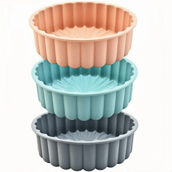 3 Piece Silicone Sunflower Cake Mold Set for Home Baking DIY Tools