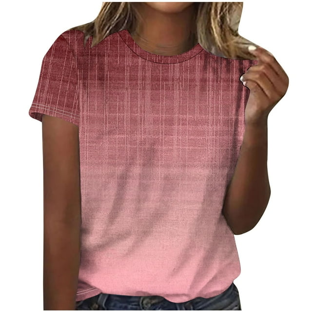 Camiseta de Cuello Redondo de Manga Corta Impresa de los Pantalones Cortos de las Mujeres, Poliéster de Lentejuelas de Partido de Moda