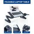 thumbnail image 4 of Nouveau Bureau d'Ordinateur Portable à Hauteur Réglable Support d'Ordinateur Portable pour Lit Bureau Portable Table Pliable Poste de Travail Rehausseur d'Ordinateur Portable Plateau de Lecture Ergonomique Plateau de Lit Bureau Debout, 4 of 8