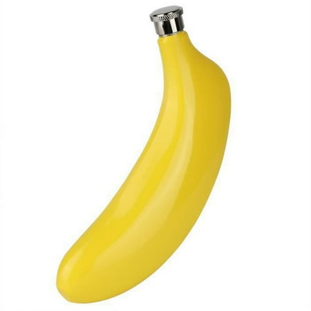 

5Oz Stainless Steel Liquor Pocket Bottle Cute Banana Shaped Whiskey Liquor Bottle Flask