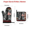 thumbnail image 2 of Cauagu Veterans Day1 Print Oven Mitts and Pot Holders 4 pcs Set,Extra Thicken Long Kitchen Oven Glove Potholders BBQ Gloves-Oven Mitts and Pot Holders(11 Inch), 2 of 6