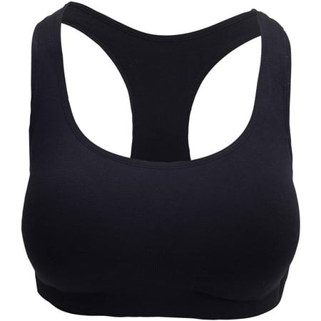 

Single Racerback Sports Bra Assorted Colors Removable Padded Seamless Activewear Fitness Bra