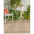 thumbnail image 7 of Unique Loom Outdoor Trellis Collection Area Rug - Geometric (7' 1" x 10' Rectangle Beige/Brown), 7 of 7