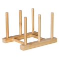 thumbnail image 1 of Pan Storage Rack Bamboo Kitchen Multifunctional Dish Plate Pot Lid Organizer Cutting Board Stand Bookshelf Laptop Tray, 1 of 8