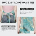 thumbnail image 6 of Blue Gold Marble Pattern Apron-Garden Aprons for Women with Pockets-Cotton Linen Waterproof Kitchen Cooking Gardening Aprons Adjustable for Kitchen,Cooking,BBQ and Salon 33x27 Inch, 6 of 7
