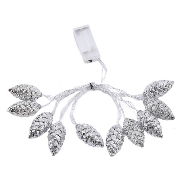 Cadenas de luces LED con forma de piña para decoración de árbol de Navidad, decoración de escenas navideñas, cadenas de luces a batería, colgante para árbol de Navidad, luces de modelado de piña,