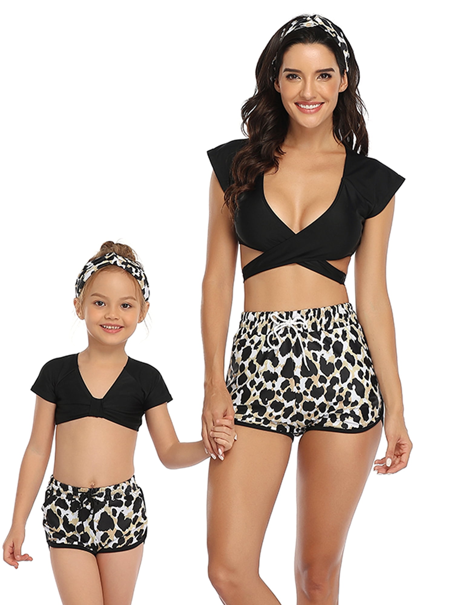 bikini and shorts matching set