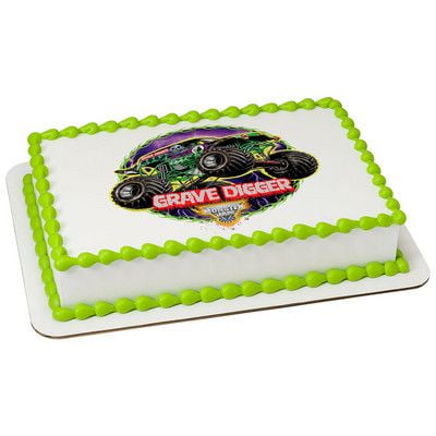 Monster Jam 1 4 Quarter Sheet Edible Photo Image Cake Decoration Walmart Com Walmart Com