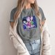 thumbnail image 3 of Pop cazadora para niña Demon Hunters Graphic Round-Neck Short Sleeve T Shirt For Kids Youth Fashion Tee With Cartoon Print Design Soft Blend Top For Children （Gray）, 3 of 3