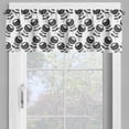 thumbnail image 4 of Ambesonne Boho Valance & Curtain, Monochrome Flowers Antique Art, 55"x45", Charcoal Grey and White, 4 of 7