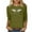 Cute T-Shirts for Women - Army Green, variant on ZVAVZ Womens Tshirts Loose Fit Cotton, Womens Summer 3/4 Sleeve T Shirt Three Quarter Sleeve Top for Womens Lightweight Round Neck Loose Fit Tee Blouse Sequin Crop Tops for Women Saree