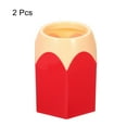 thumbnail image 3 of Uxcell Pencil Holder Pen Cup Makeup Brush Desktop Organizer, Red 2 Pack, 3 of 5