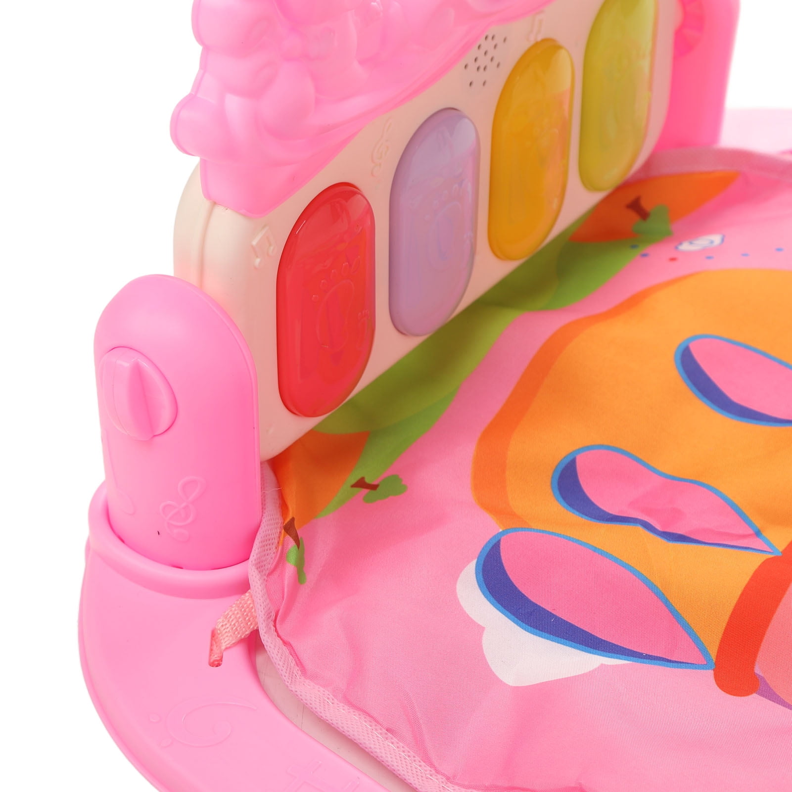 Riousery Toddler Infants Pink Cartoon Hot Air Balloon Animal Pattern Musical Light Gym Mat Baby Kick Piano Mat